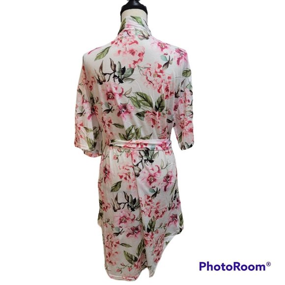 Show Me Your Mumu Brie Robe Garden of Blooms One Size Pink Rose Floral - Picture 3 of 7